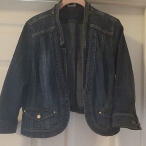 White House Black Market Denim Jacket Size 10